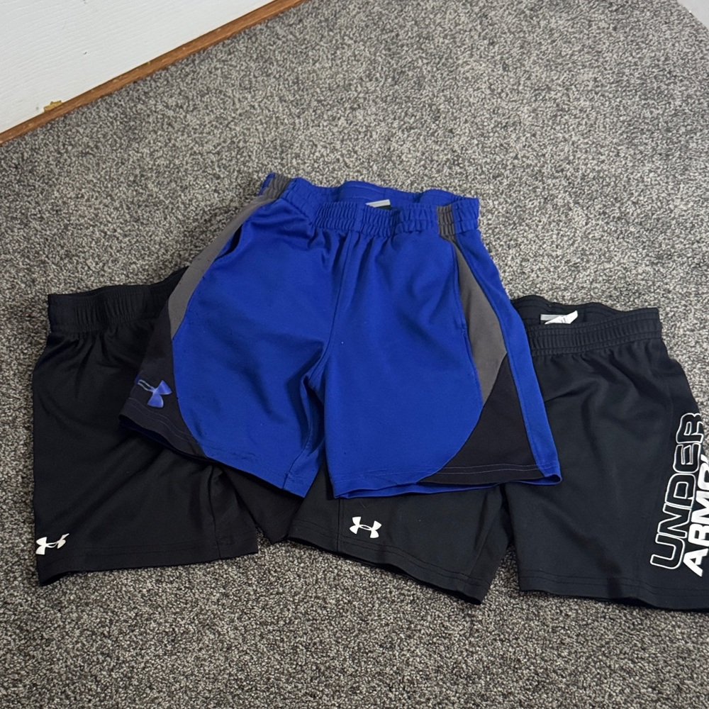 Under Armour Kids' Blue and Black Shorts Trio